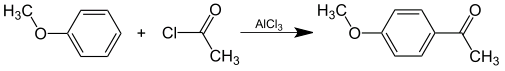 4'-Methoxyacetophenone is prepared synthetically by Friedel-Crafts acylation of anisole with acetyl chloride.